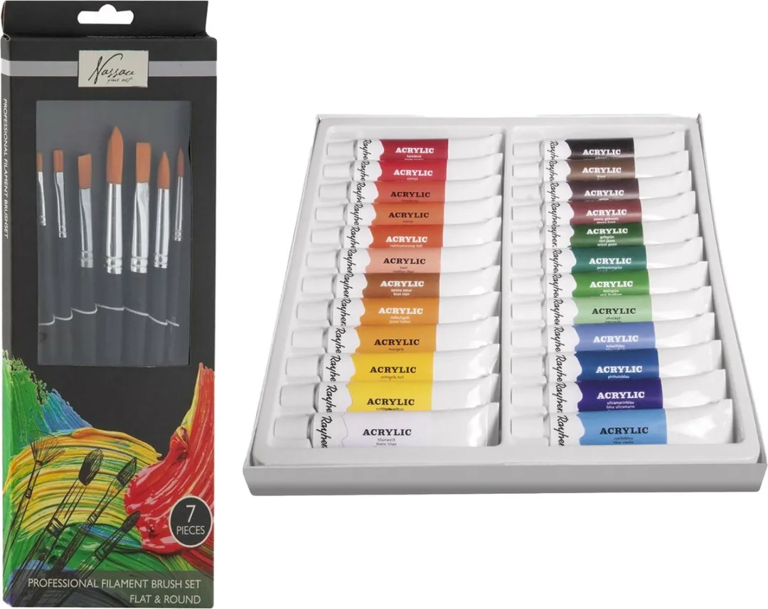 Rayher Acrylverf Schilderset 24 Kleuren 12ml