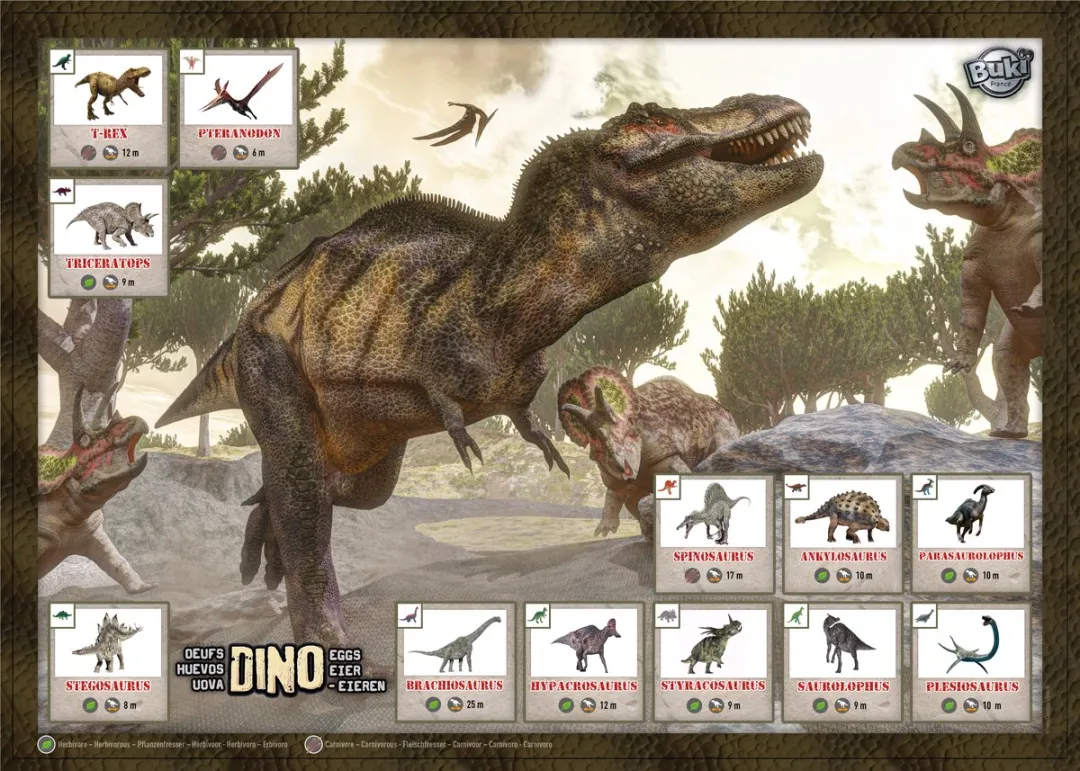 Buki France Dino Eieren Maxi Uitgraafset - 12 Stukken - Meerkleurig