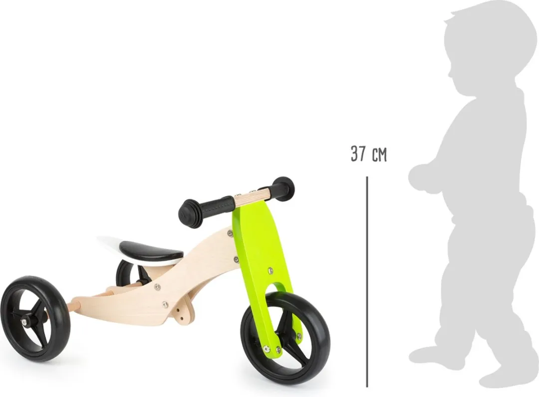 Small Foot Trike 2-in-1 Loopfiets 10" - Groen