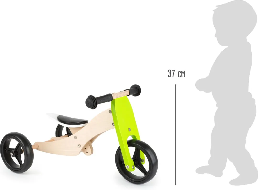 Small Foot Trike 2-in-1 Loopfiets 10" - Groen