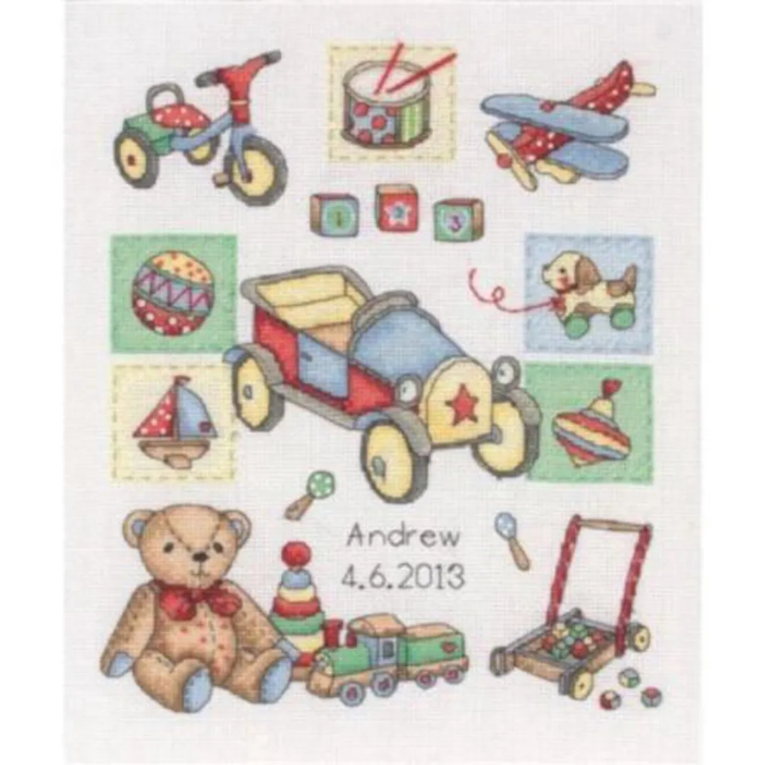 Anchor Boy Birth Aida Telpakket ACS39 - Borduurset