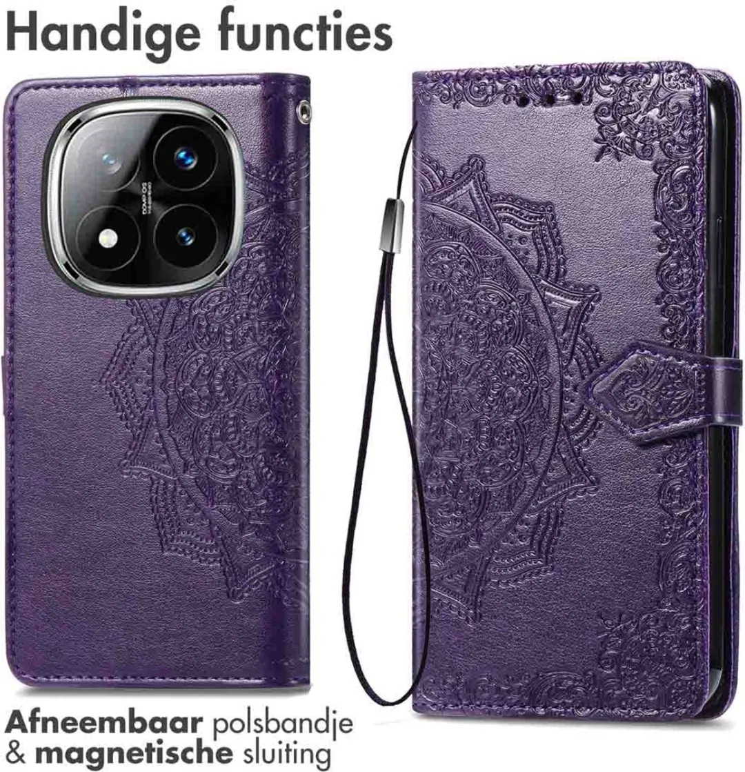 Imoshion Hoesje Xiaomi Redmi Note 14 Pro 5G - 3 Pasjes - Paars