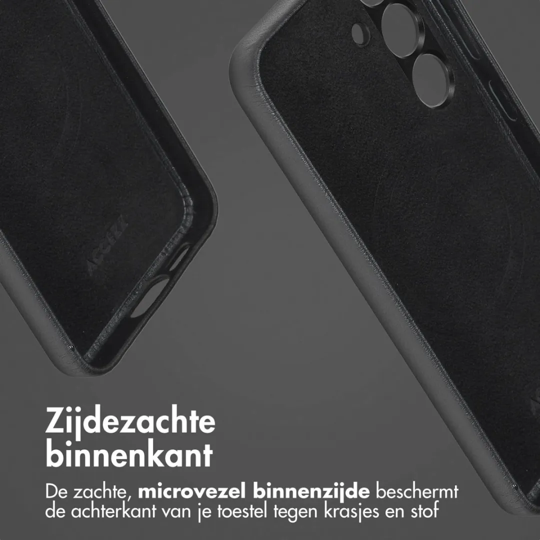 Accezz Hoesje Samsung Galaxy S24 - Magnetische Ring Leather Black