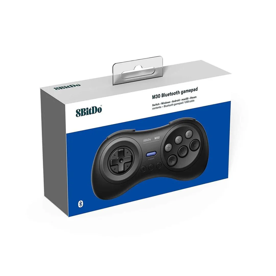 8BitDo M30 SEGA Mega Drive Bluetooth Controller - Zwart
