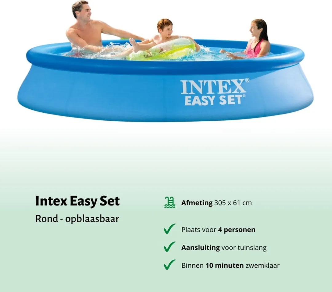 Intex Easy Set Zwembad 305x61cm - Blauw