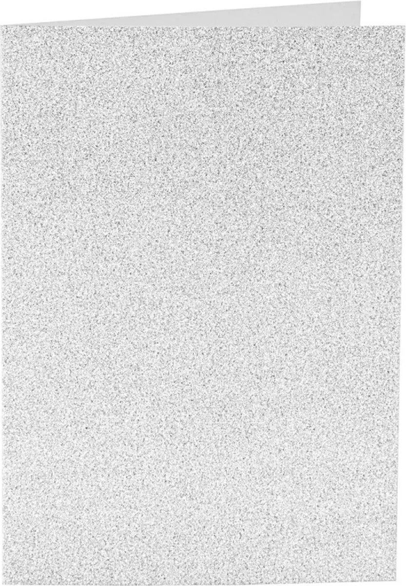 Creativ Company Kaarten & Enveloppen A6 Glitter Wit - 4 Stuks