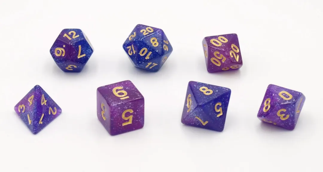 HOT Games Stardust Dobbelstenen Set - 7 Stuks Multicolor