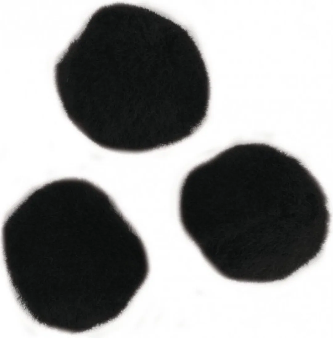 Rayher Hobby Pompons 15mm - Zwart - 60 Stuks