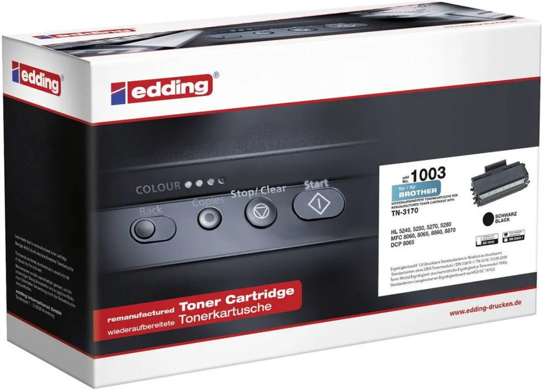 edding 1003 Toner - Zwart - 7000 Pagina's - afbeelding 3 van 3