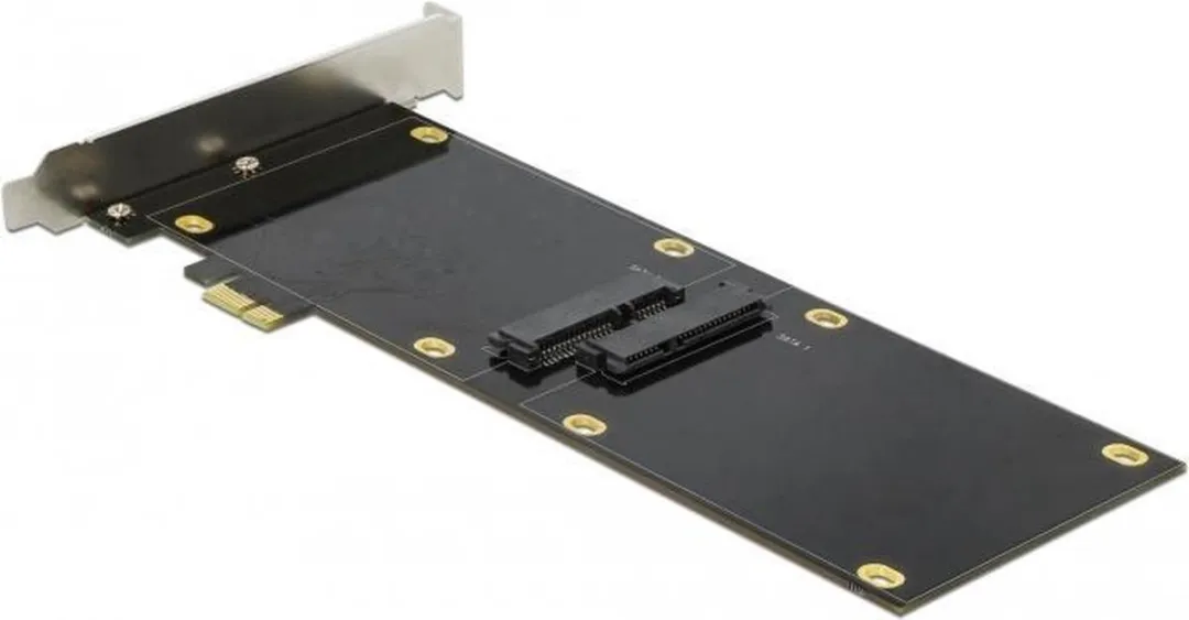 Delock 90349 PCIe Kaart 2x SATA Intern - Zilver/Zwart