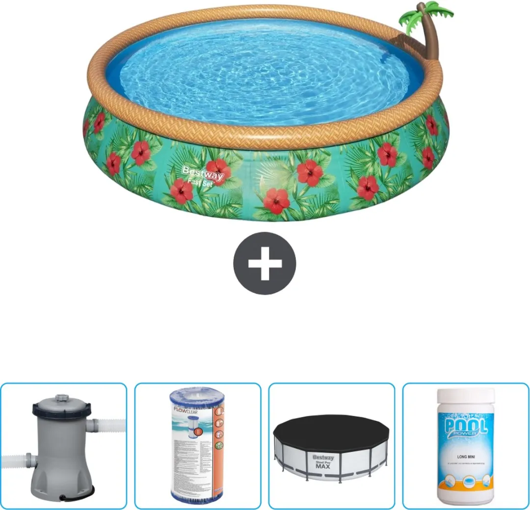Bestway Fast Set Zwembad Paradijsprint 457x84cm
