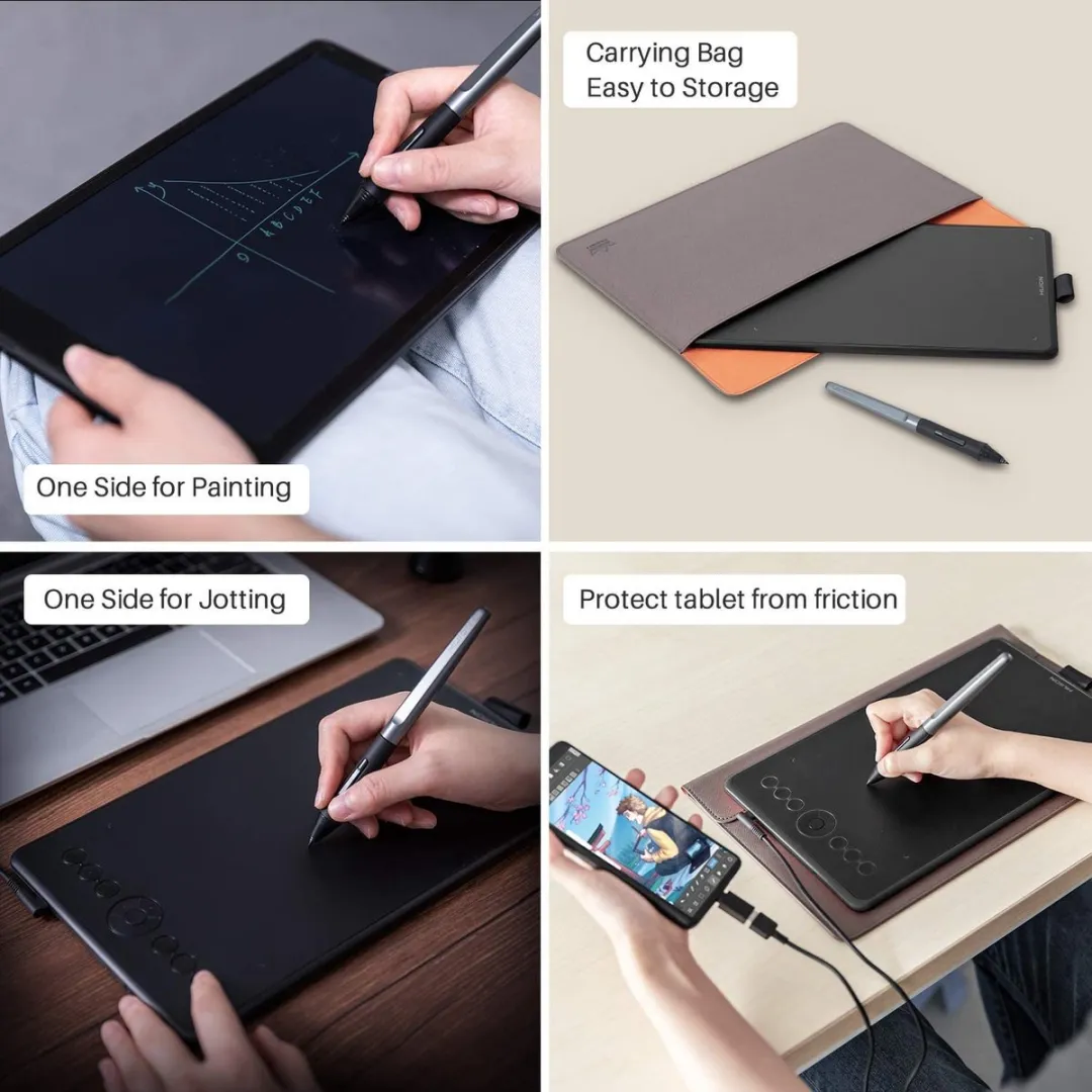 Huion LCD Tekenbord - Rood/Zwart