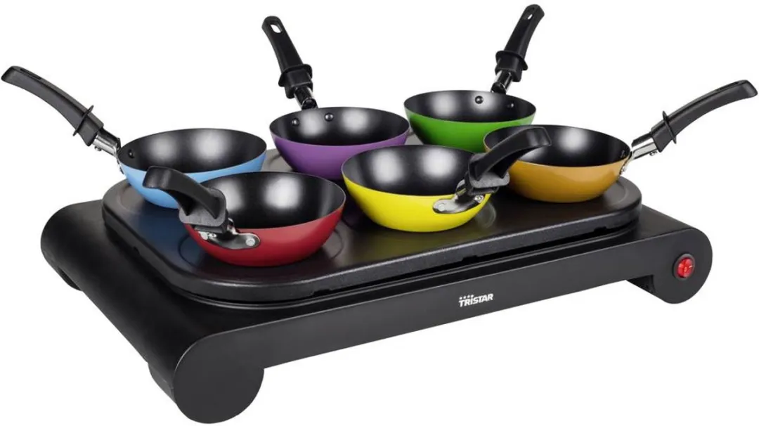 Tristar Gourmetset BP-2827 Wokset & Pannenkoekenmaker 1000W - 6 Personen - Zwart