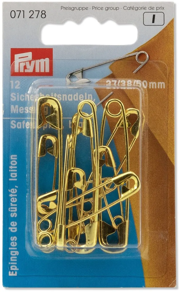Prym Veiligheidsspelden 071 278 - 3 Stuks - Gouddor