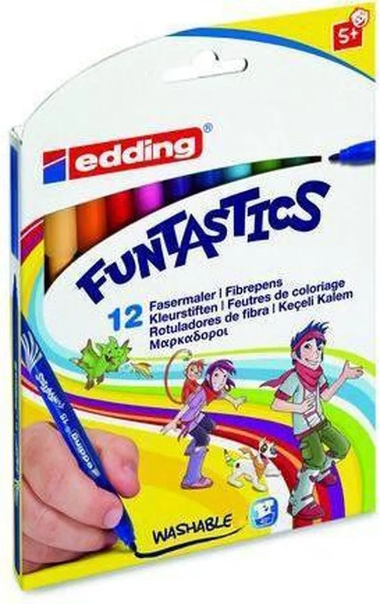 edding 15 FUNTASTICS Kleurstiften - 12 Stuks - 1mm Punt - Felle Kleuren