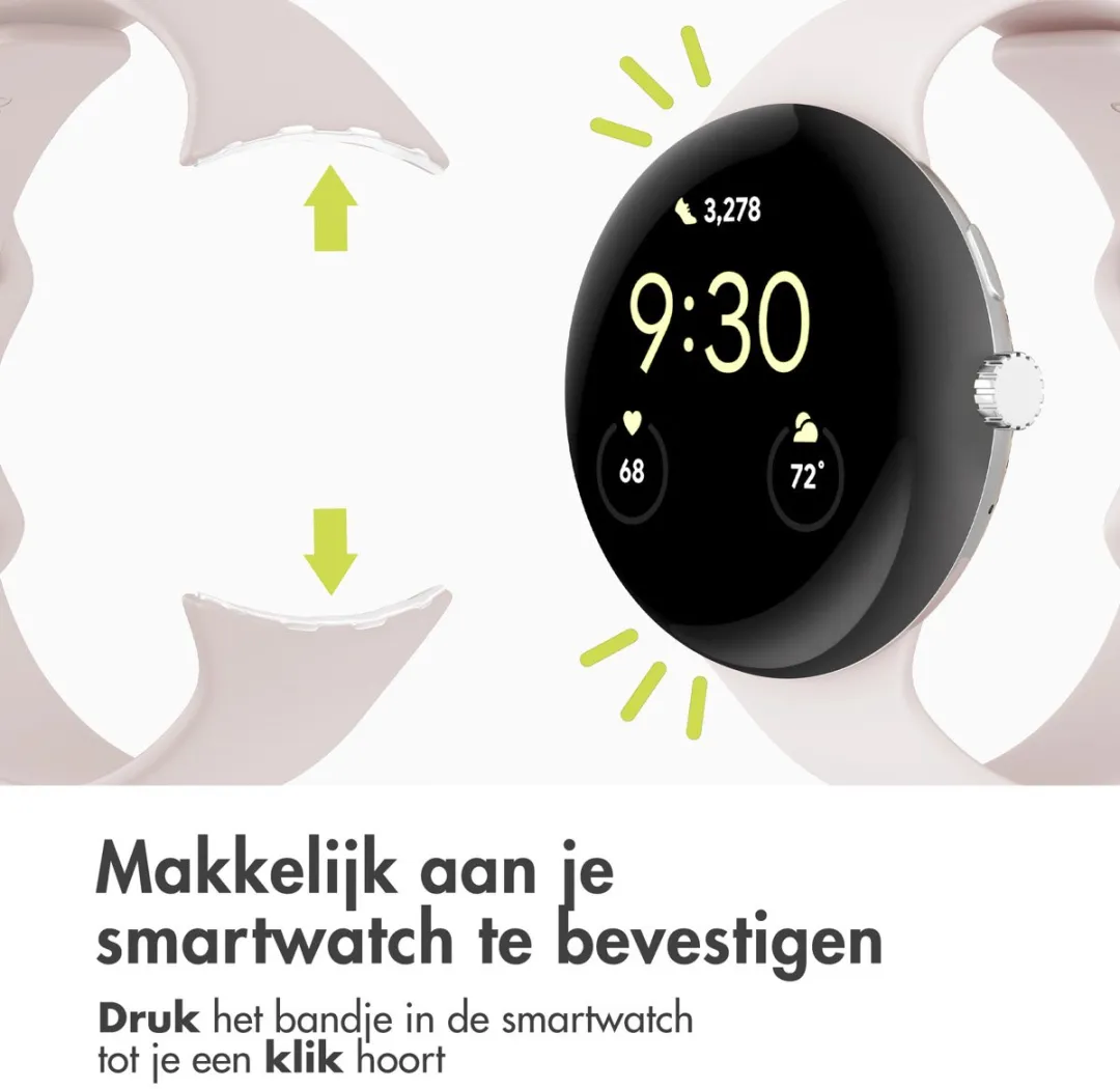 Imoshion Siliconen Bandje Roze - S - Google Pixel Watch 3/4 45mm