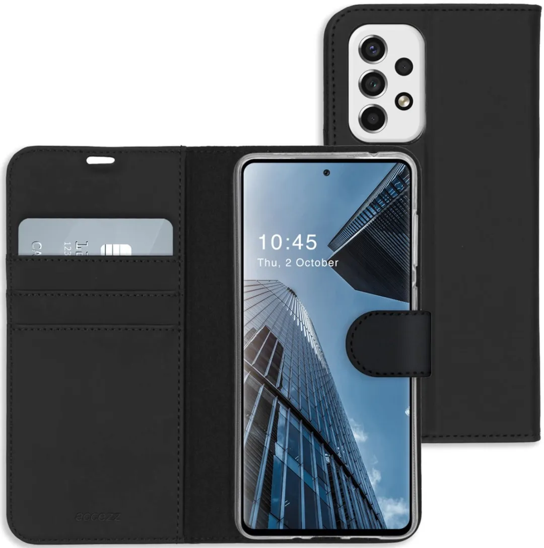 Accezz Hoesje Samsung Galaxy A53 Wallet Softcase - 3 Pasjes - Zwart