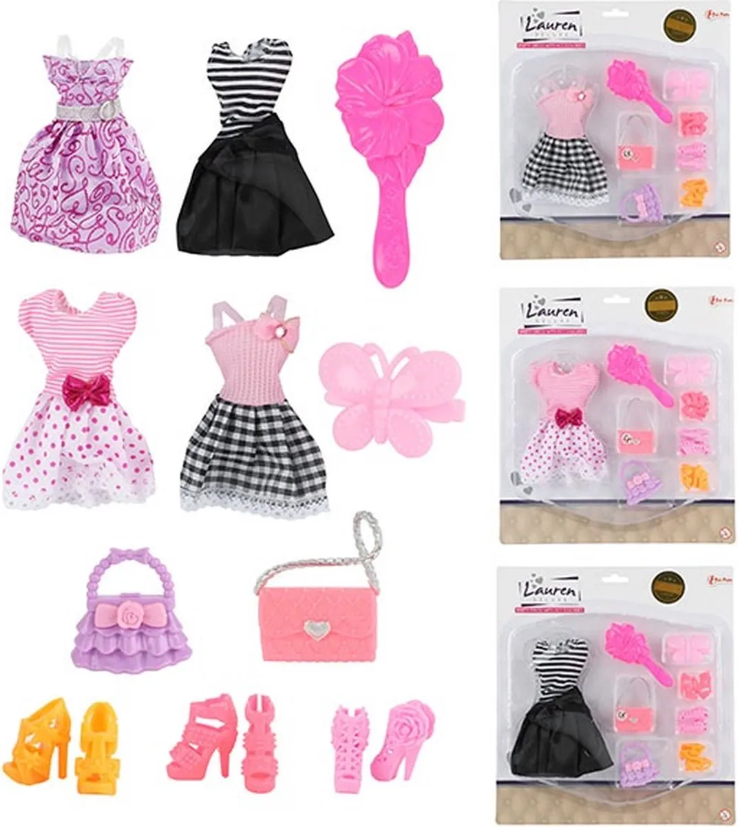 Toi-Toys Lauren Jurk met Accessoires