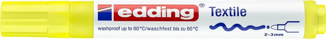 edding 4500-65 Textielmarker - Fluoriserend Geel - afbeelding 3 van 4