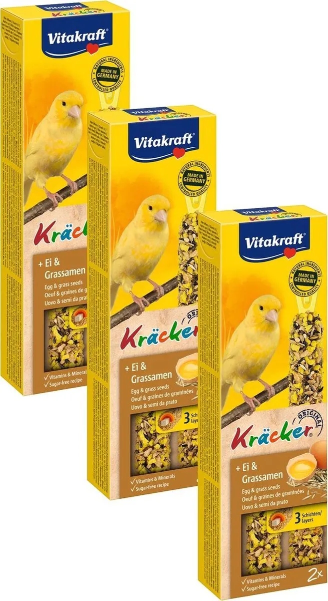 Vitakraft Kanarie Kracker 3x Ei - 6 Stuks