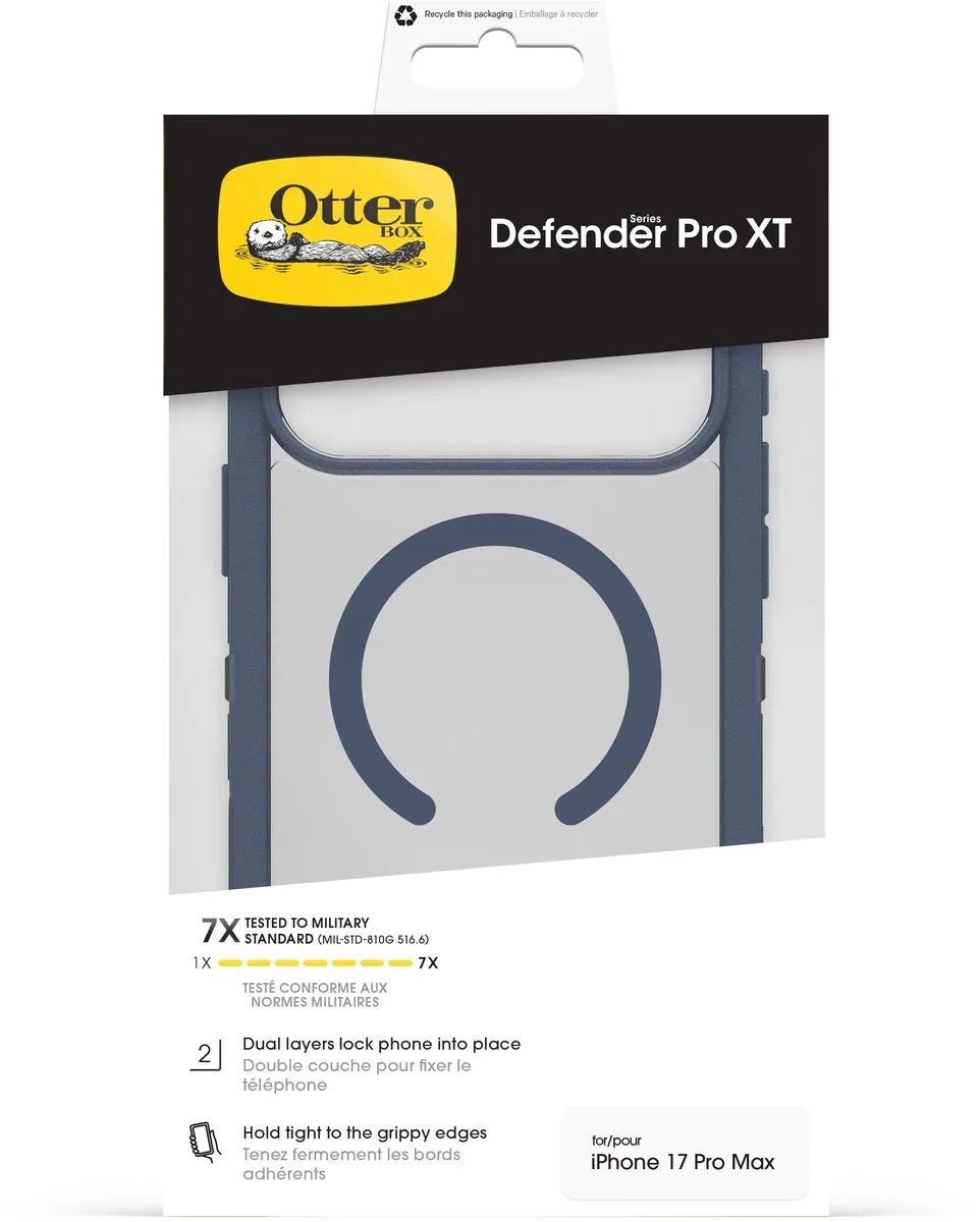 OtterBox Defender Pro XT 77-98532 iPhone 17 Pro Max Hoesje - Blauw/Transparant