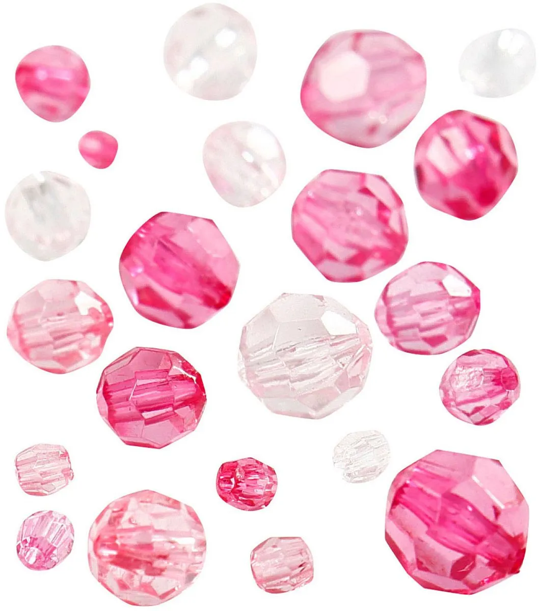 Creativ Company Plastic Facet Kralenmix Roze Harmonie 170 Stuks