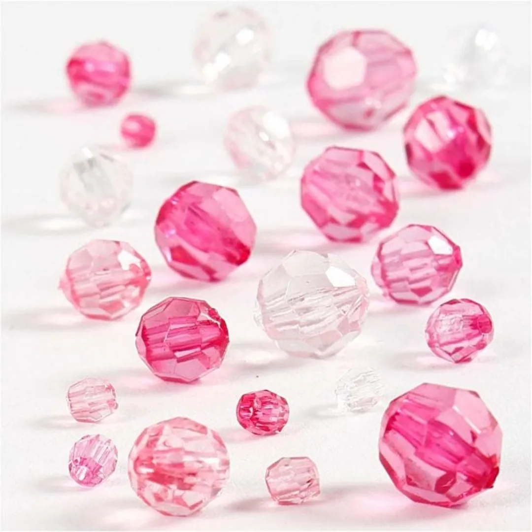 Creativ Company Plastic Facet Kralenmix Roze Harmonie 170 Stuks