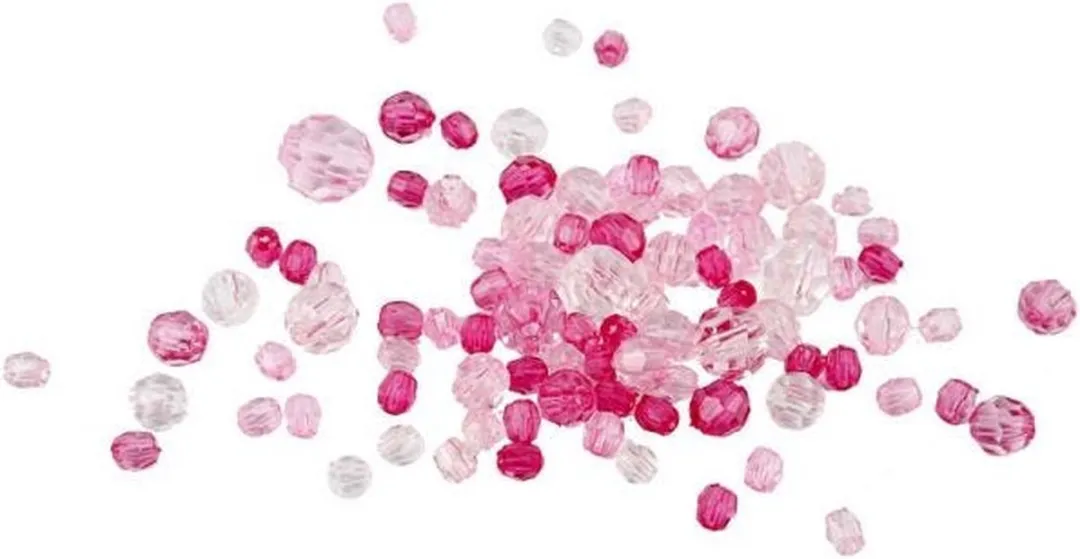 Creativ Company Plastic Facet Kralenmix Roze Harmonie 170 Stuks