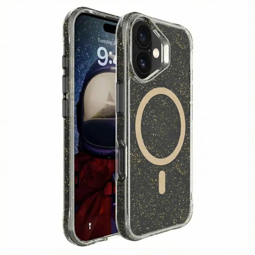 Imoshion iPhone 16 Glitter MagSafe Hoesje - Goud