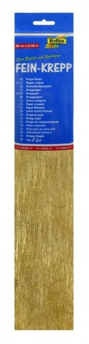 Folia Crepepapier Goud 5 Stuks - 50x250cm