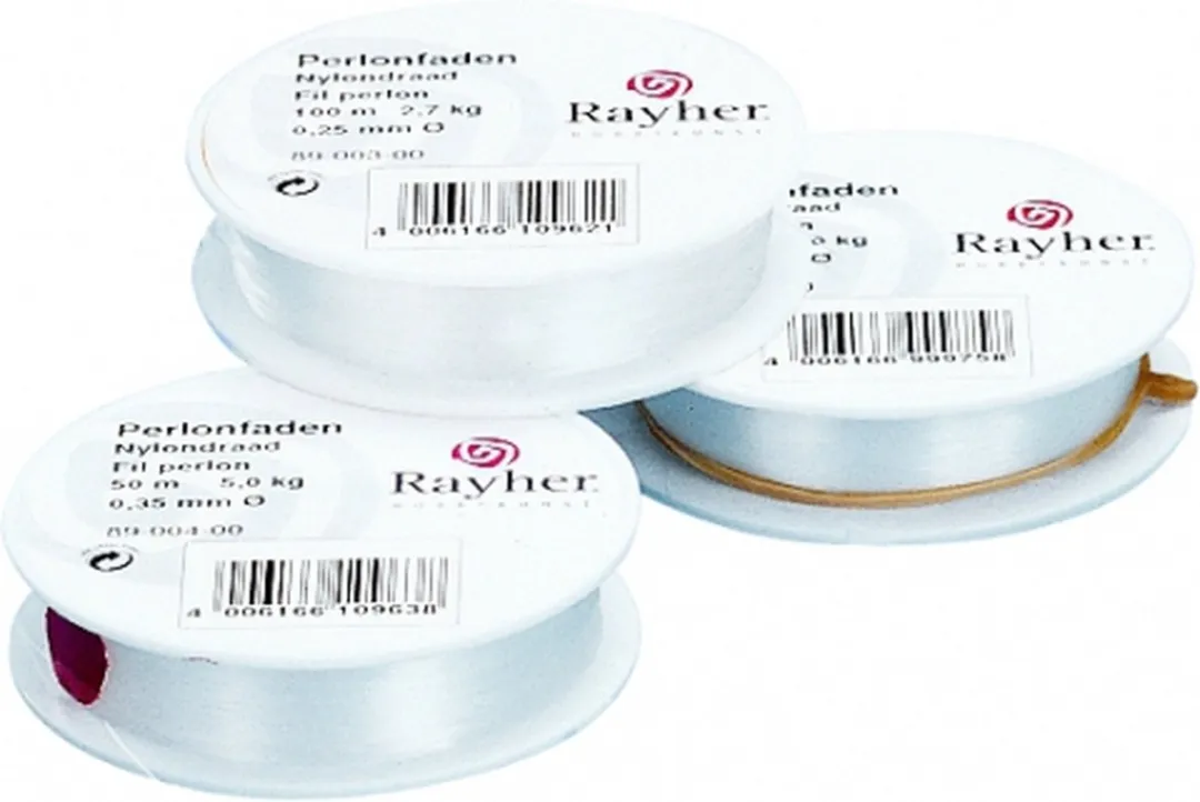 Rayher Nylon Draad 0,35mm Wit