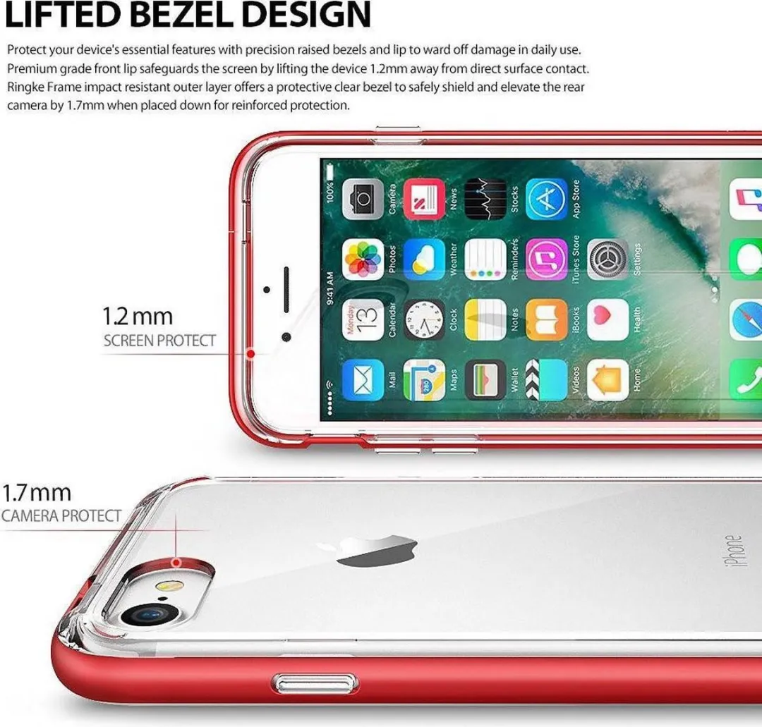 Ringke Frame Hoesje iPhone 7/8 - Zwart