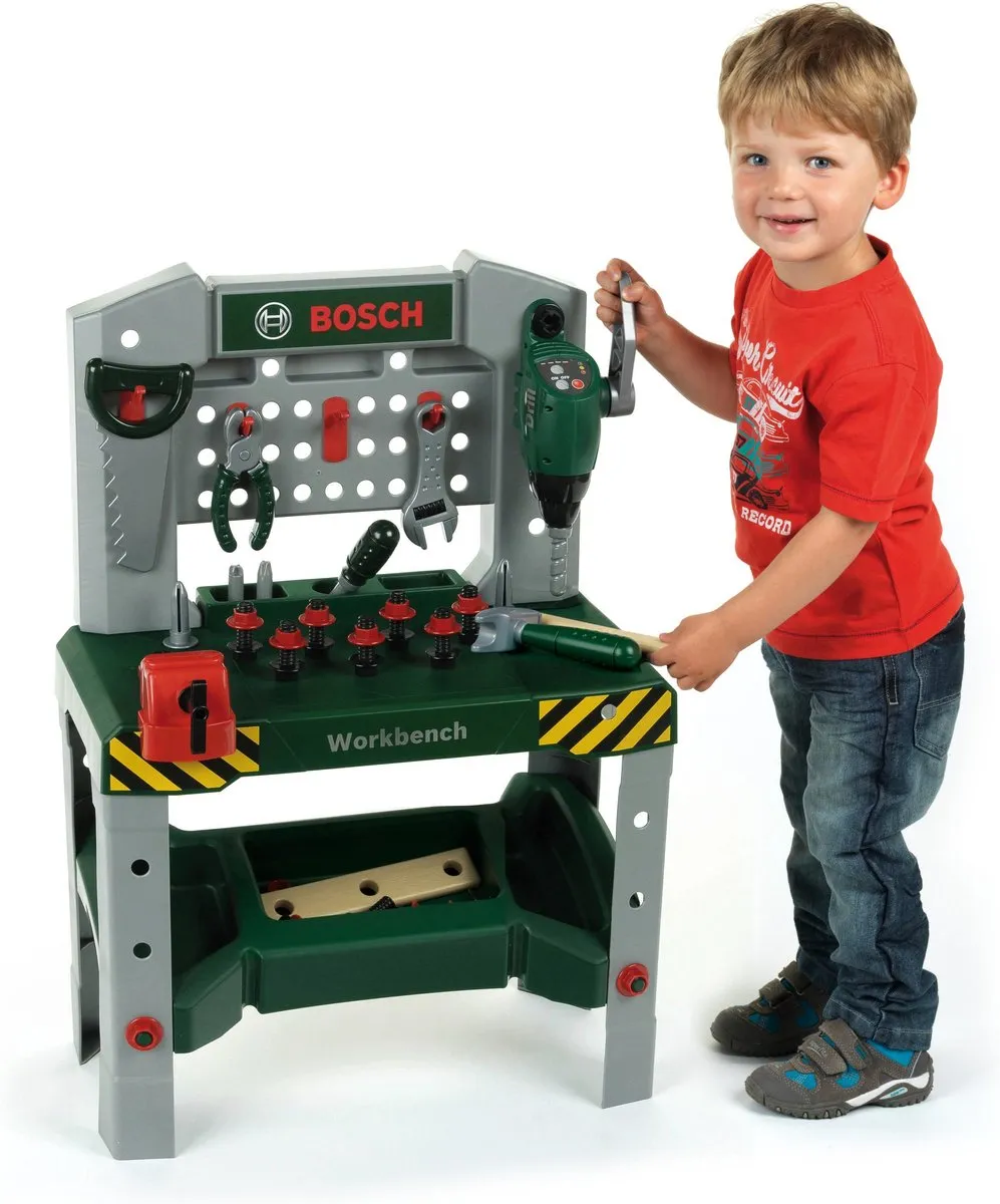 Klein Toys Bosch Werkbank - Groen - 34 Accessoires - afbeelding 6 van 6