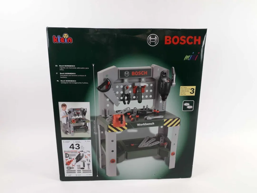 Klein Toys Bosch Werkbank - Groen - 34 Accessoires