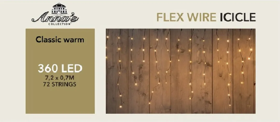Anna's Collection IJspegelverlichting 360 LED - 720x70cm - Warm wit