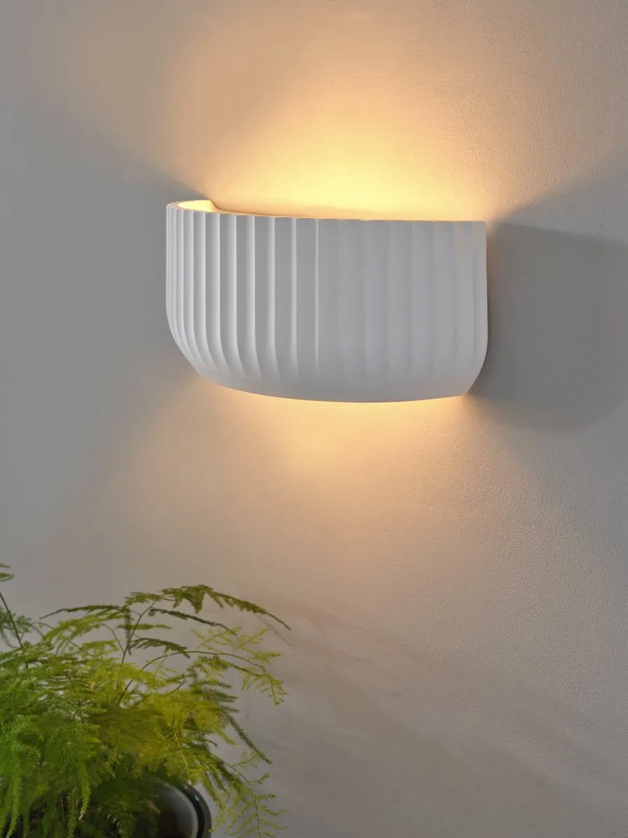 Osram Decor Plaster Routes Wall Up Wandlamp 310mm - E27 - Wit