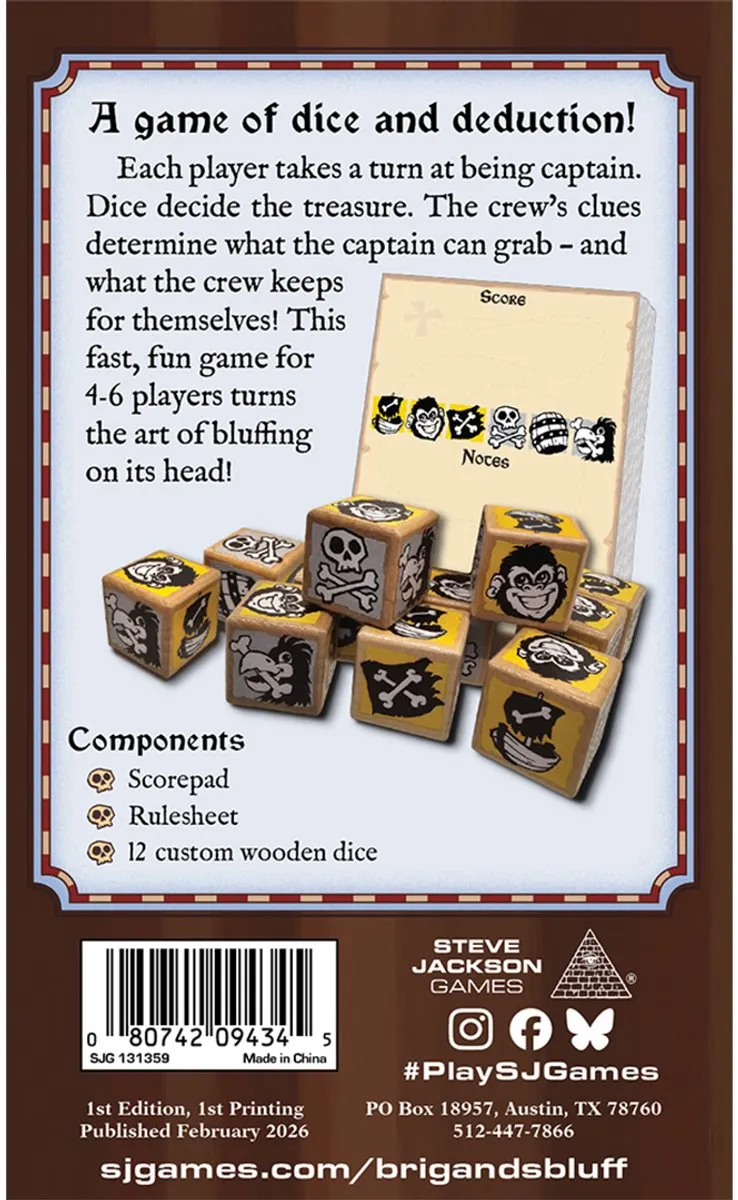 Steve Jackson Games Brigand's Bluff Dobbelspel