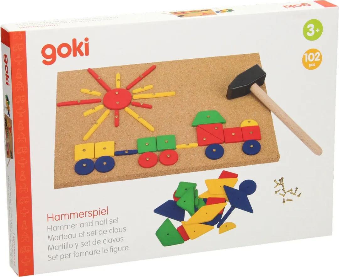 Goki Hammer and Nail Set 58578 - Multi