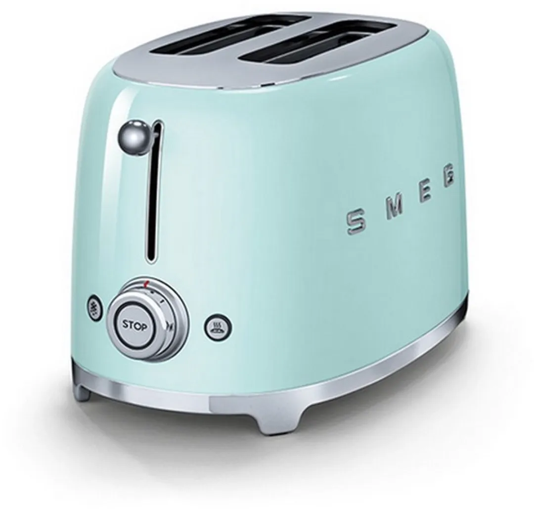 Smeg TSF01PGEU Broodrooster 2x2 - 950W - Watergroen