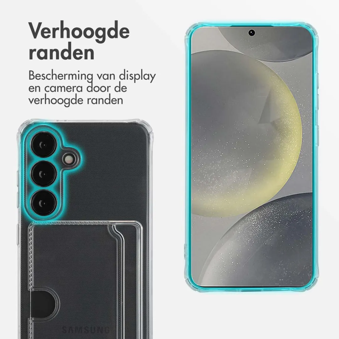 imosHion Hoesje Samsung Galaxy S24 - Pasjeshouder 2 Stuks - Transparant