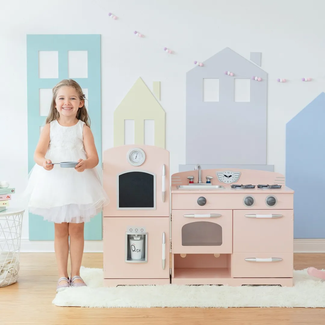 Teamson Kids Retro Houten Speelkeuken Roze