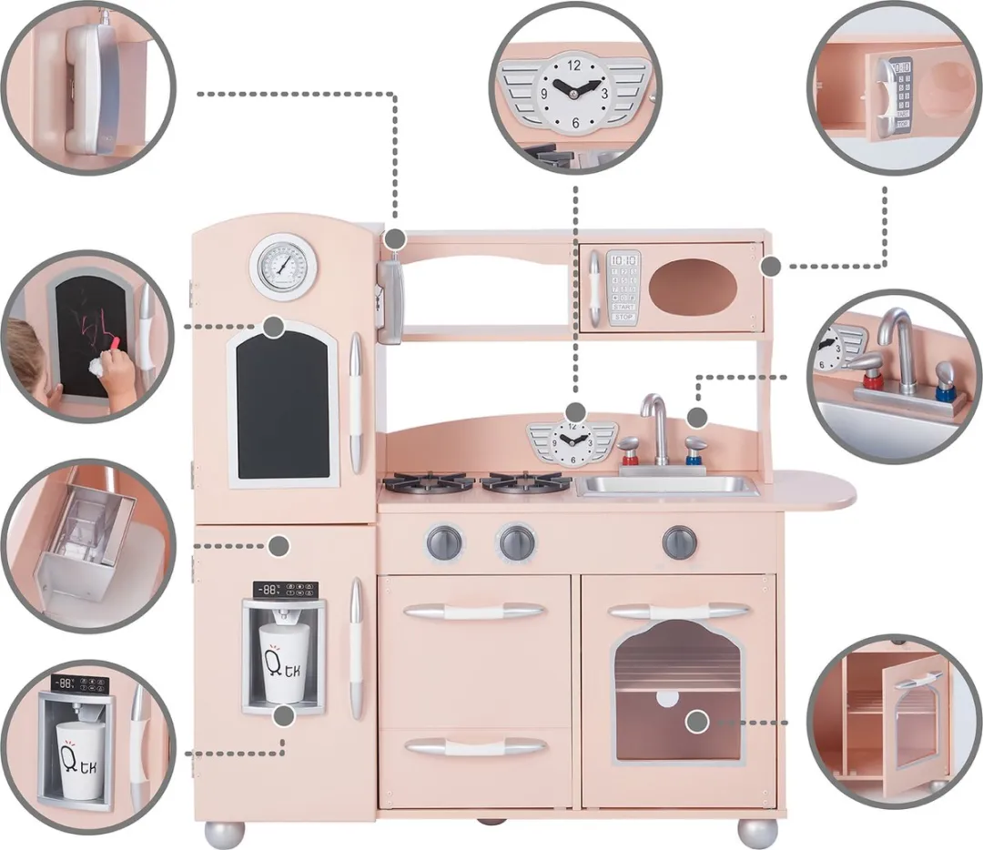 Teamson Kids Retro Houten Speelkeuken Roze