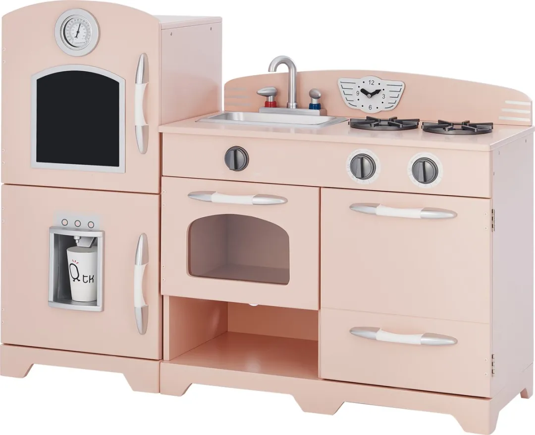 Teamson Kids Retro Houten Speelkeuken Roze - afbeelding 6 van 6