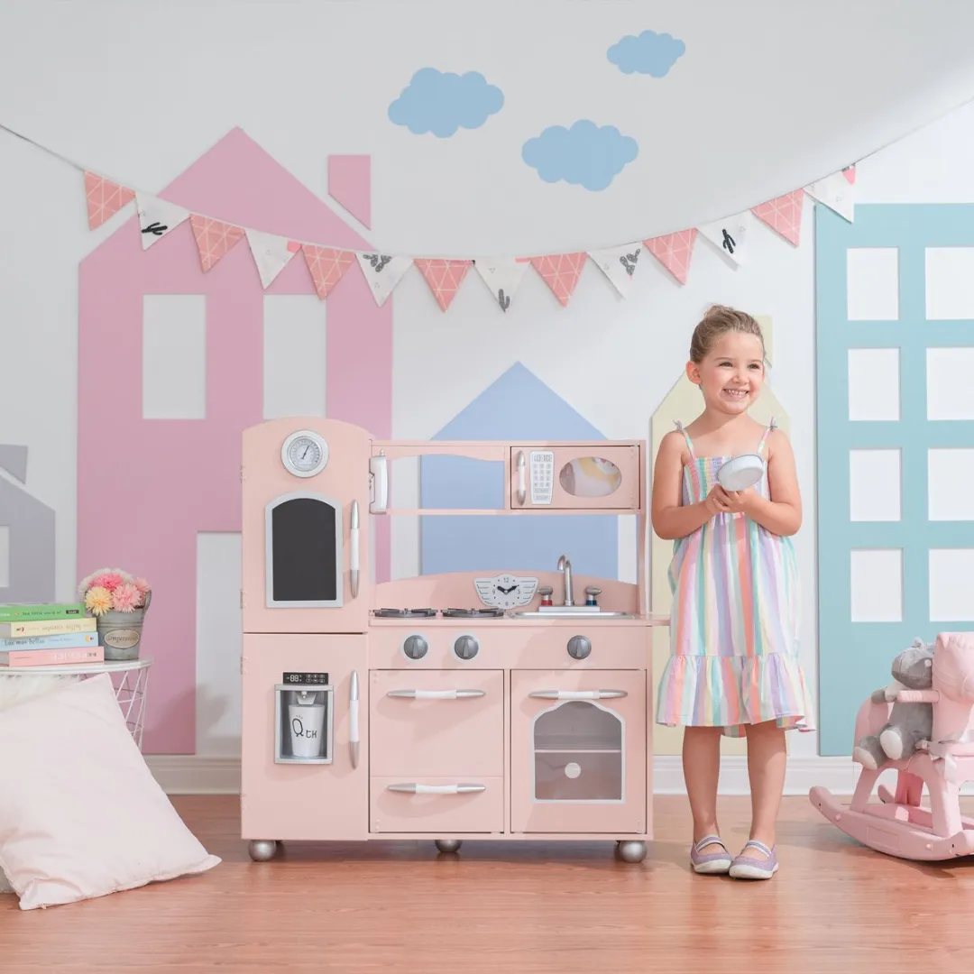 Teamson Kids Retro Houten Speelkeuken Roze