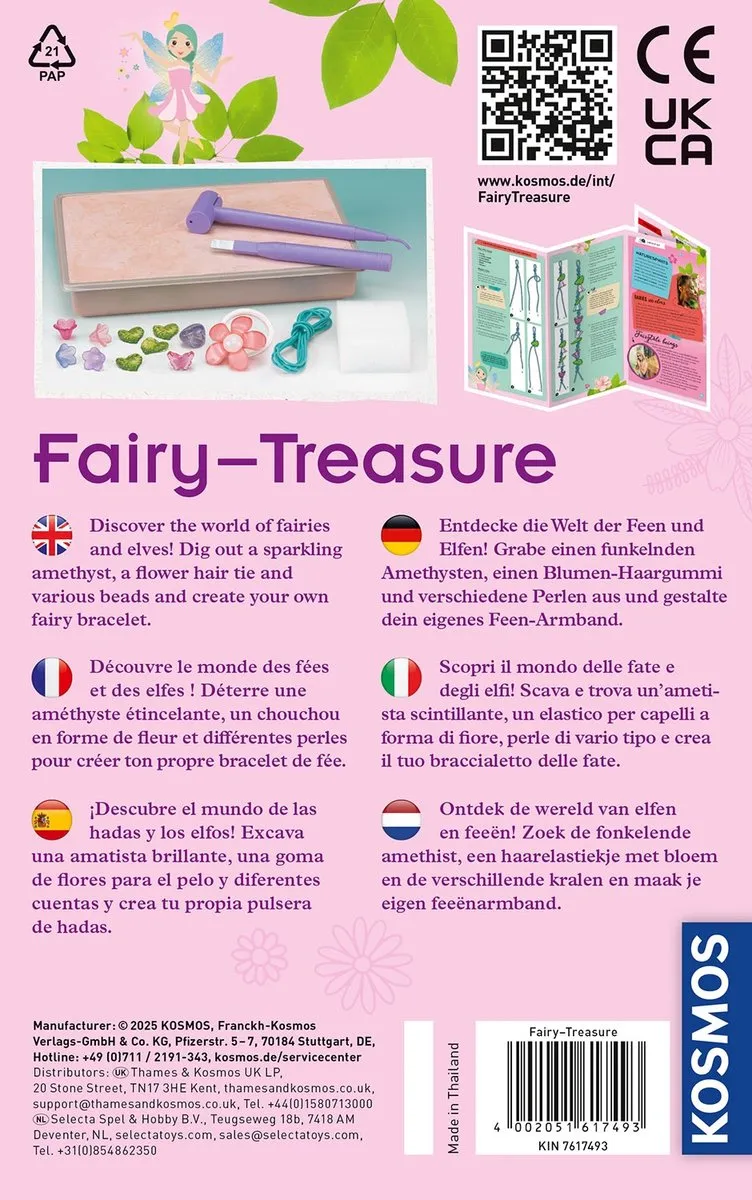 Kosmos Dig Out Fairy Treasure Experimenteerset 617493 - Schatgraven & Feeënarmband