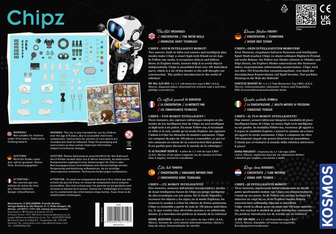 Kosmos Chipz Experimenteerset 617127 - Slimme Robot - 100 Onderdelen