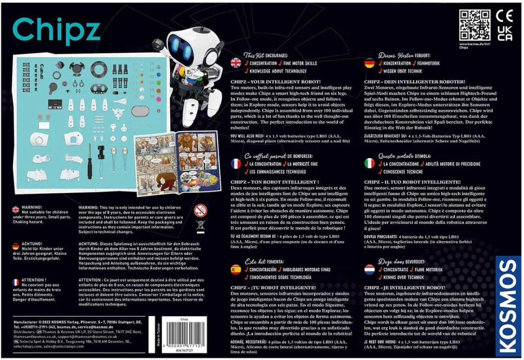Kosmos Chipz Experimenteerset 617127 - Slimme Robot - 100 Onderdelen