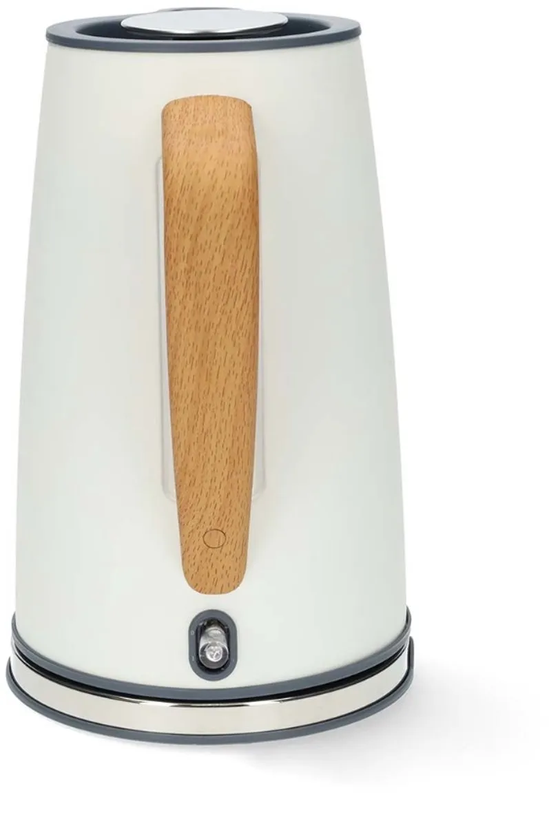 Nedis Waterkoker - 1.7 l - Roestvrij Staal / Soft-Touch - Wit - 360 graden draaibaar - Verborgen verwarmingselement - Strix-controller - Droogkookbeveiliging