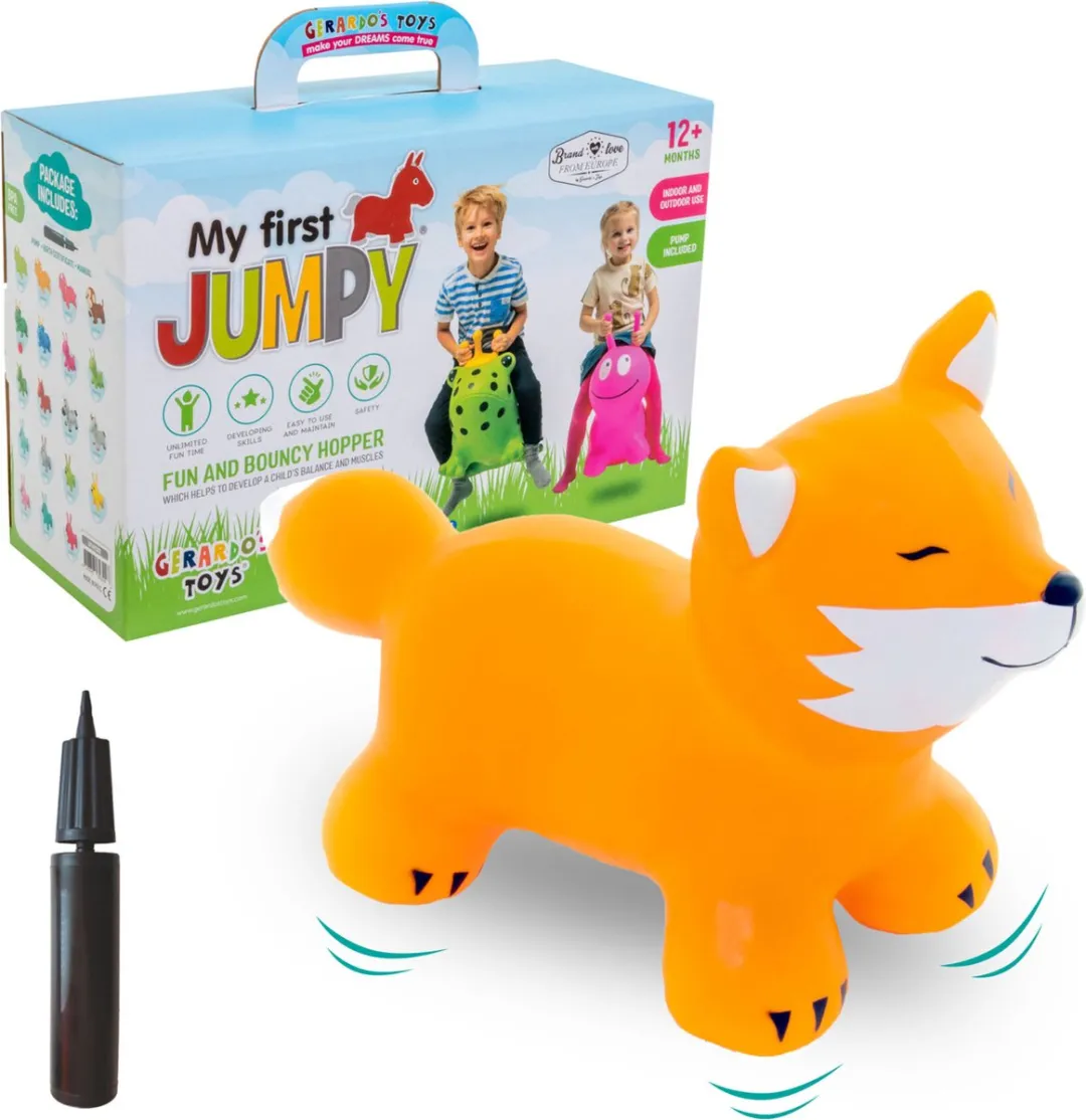 VTOYZ-GERARDOS Vos Jumpy Hopper Skippybal - 100 kg - Oranje
