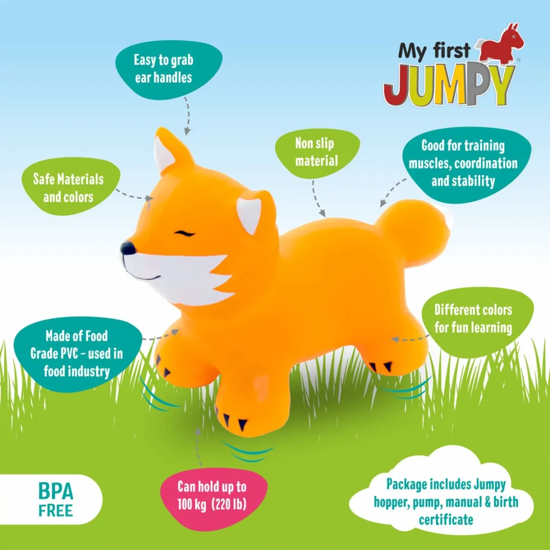 VTOYZ-GERARDOS Vos Jumpy Hopper Skippybal - 100 kg - Oranje